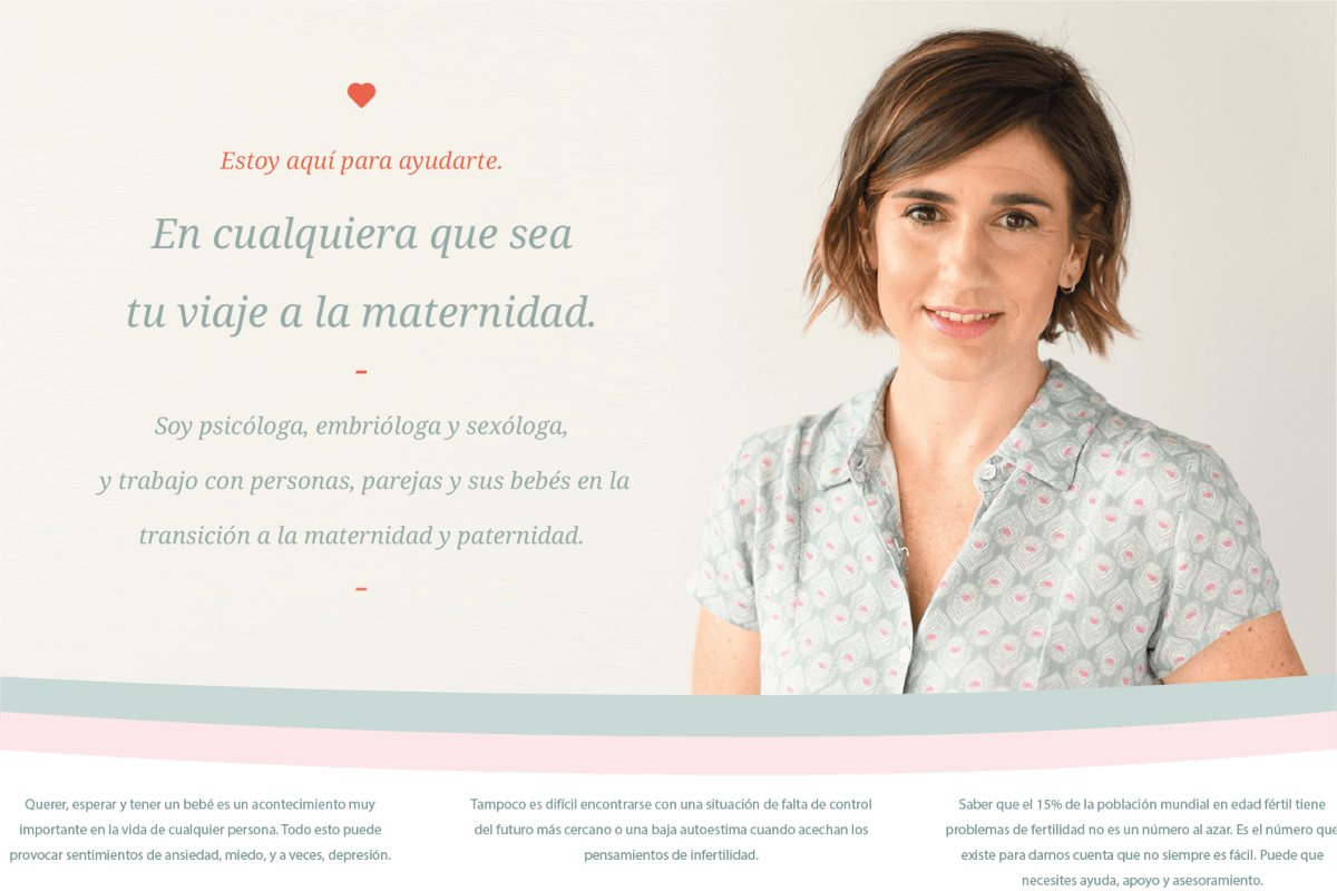 Nagore Uriarte con frases maternidad y paternidad